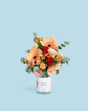 Peach Perfection Flower Jars